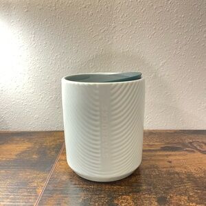 Starbucks Textured White Mug with Teal Interior